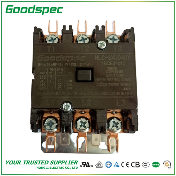 HLC-3XU04CG (3P/40A/208-240VAC) Contactor de propósito definido