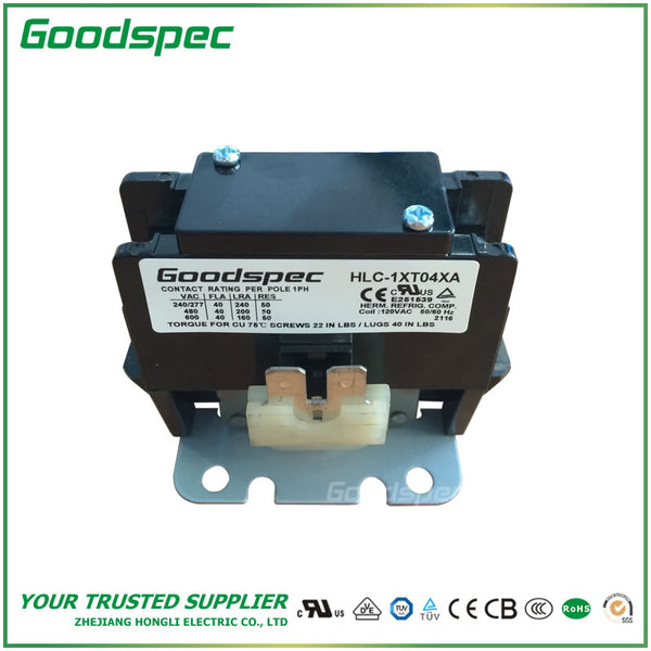 HLC-1XT04XA(1P/40A/120VAC) DEFINITE PURPOSE CONTACTOR