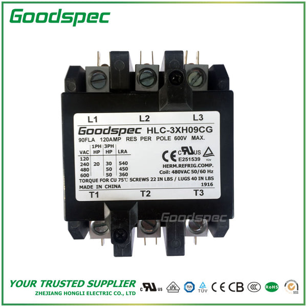 HLC-3XH09CG(3P/90A/480VAC)DEFINITE PURPOSE CONTACTOR