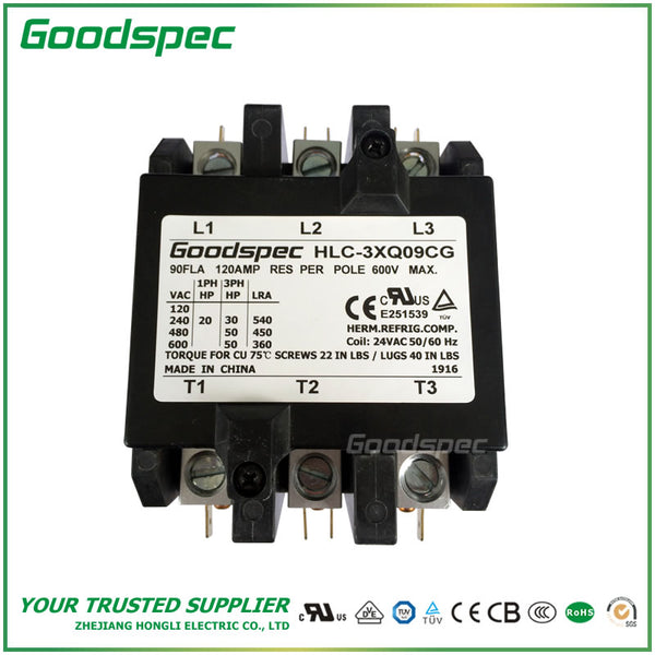 HLC-3XQ09CG(3P/90A/24VAC)DEFINITE PURPOSE CONTACTOR