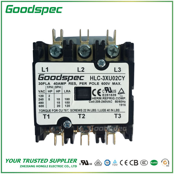 HLC-3XU02CY (3P/30A/208-240VAC) Contactor de propósito definitivo