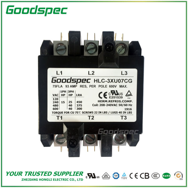 HLC-3XU07CG(3P/75A/208-240VAC)DEFINITE PURPOSE CONTACTOR