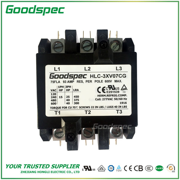 HLC-3XV07CG (3P / 75A / 277VAC) Contacteur à usage définitif