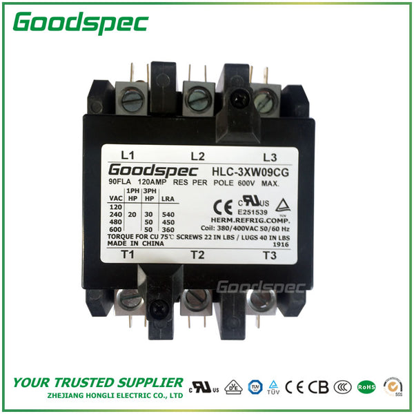 HLC-3XW09CG（3P / 90A / 380-400VAC）确定的目的接触器