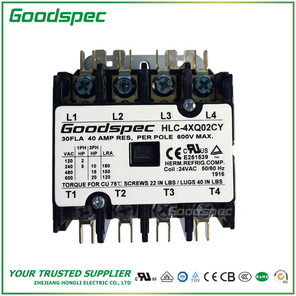 HLC-4XQ02CY(4P/30A/24V) DEFINITE PURPOSE CONTACTOR