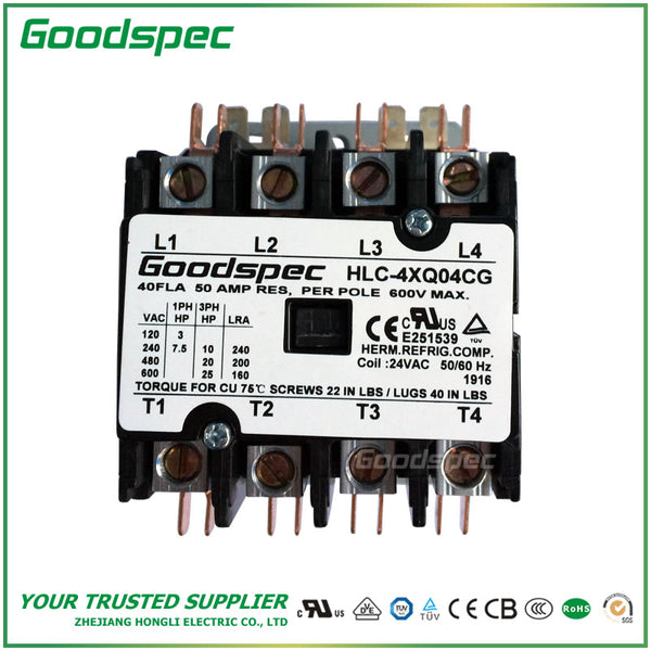 HLC-4XQ04CG (4P/40A/24V) Contactor de propósito definido