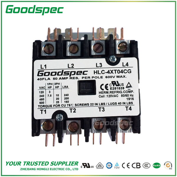 HLC-4XT04CG (4P / 40A / 120V) Contattore per scopi definiti