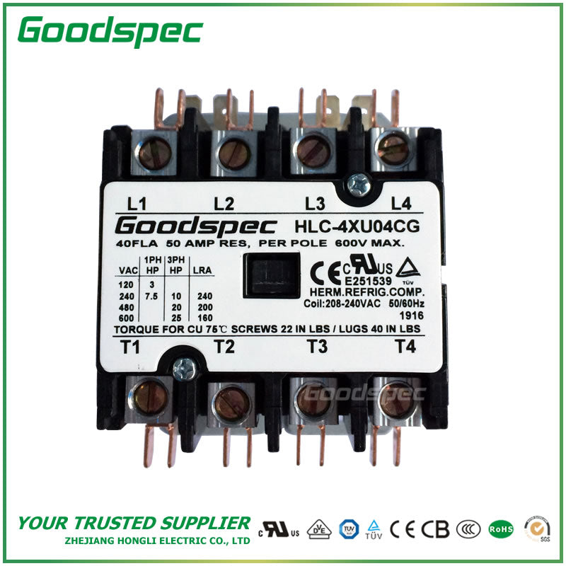 HLC-4XU04CG(4P/40A/208-240V) DEFINITE PURPOSE CONTACTOR HLC-4XU04CG(4P/40A/208-240V) DEFINITE PURPOSE CONTACTOR