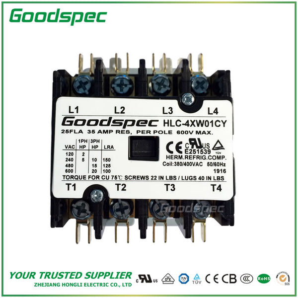 HLC-4XW01CY (4P / 25A / 380-400V) Contattore per scopi definiti